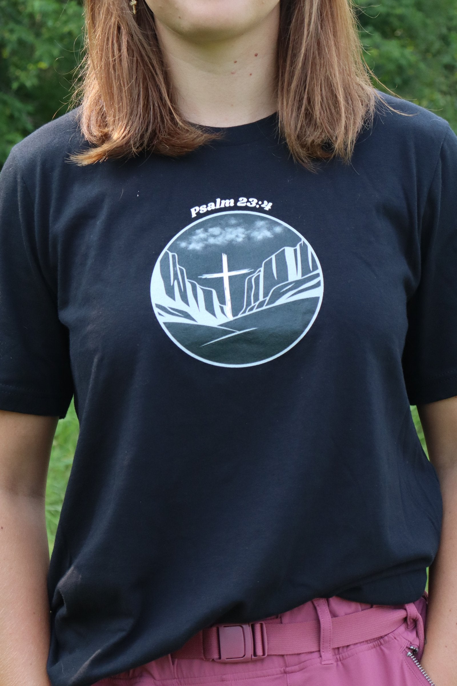 Psalm 23:4 Christian Shirt | Bold Valley Bible Verse Tee, Unisex Fit