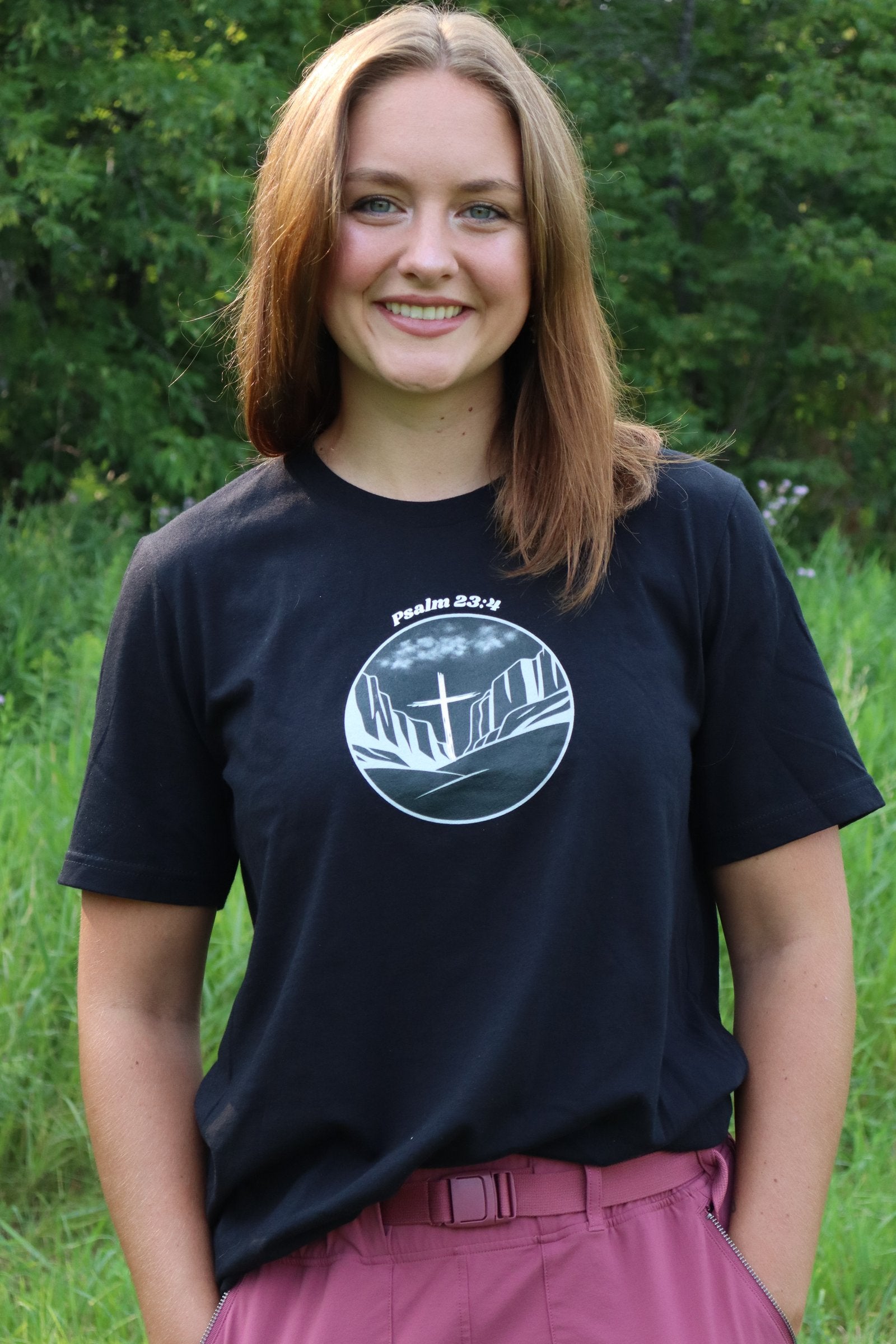 Psalm 23:4 Christian Shirt | Bold Valley Bible Verse Tee, Unisex Fit
