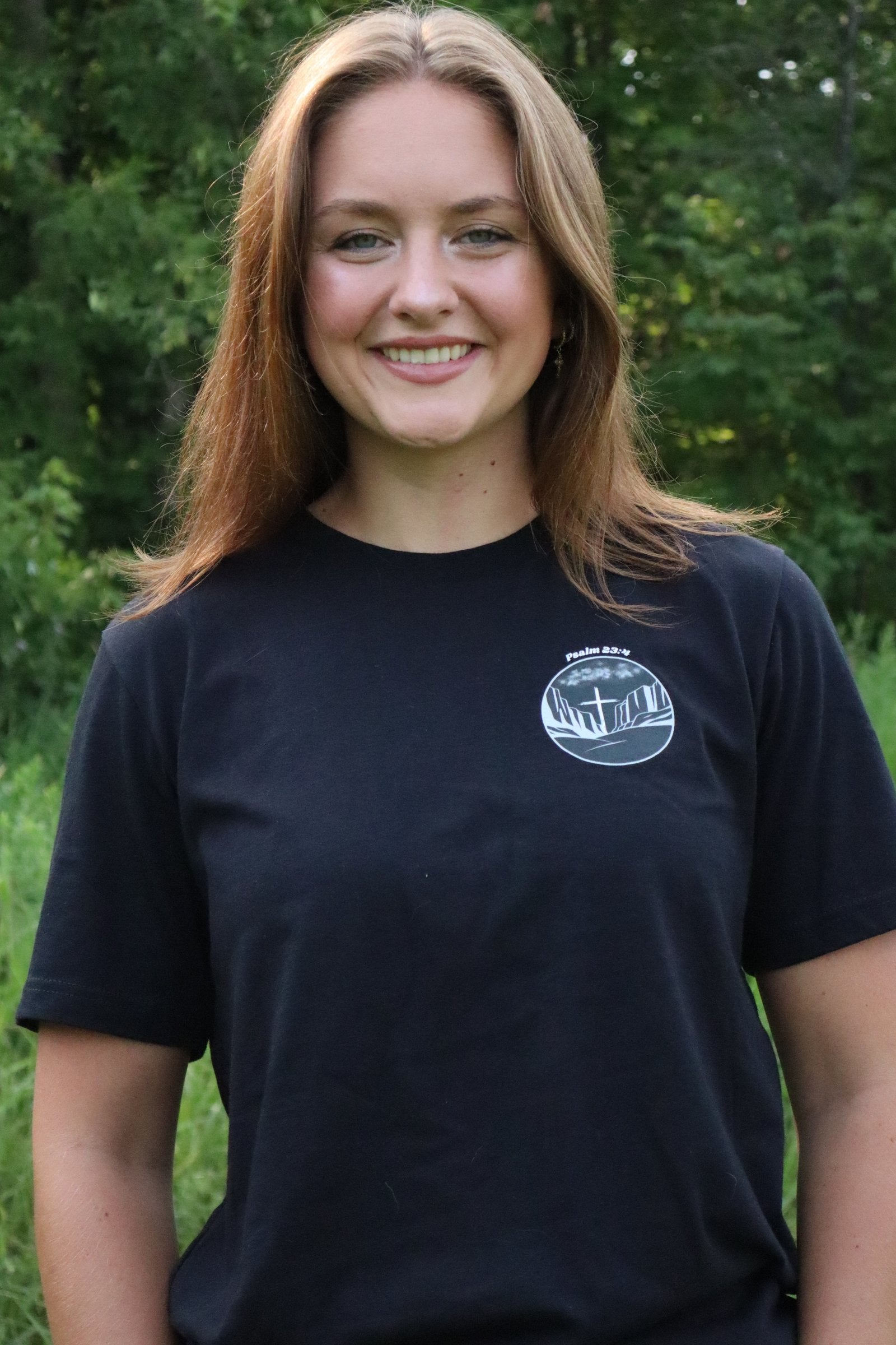 Psalm 23:4 Christian Shirt | Minimalist Left-Chest Tee, Unisex Fit