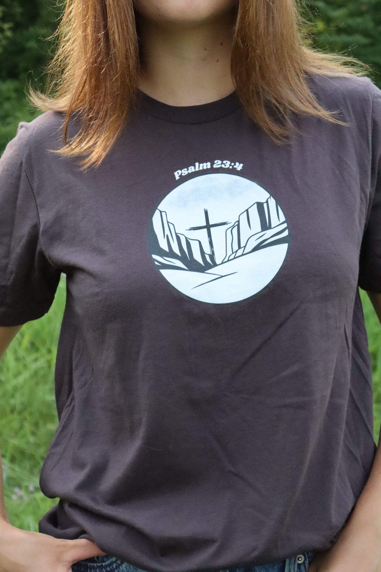 Psalm 23:4 Christian Shirt | Bold Valley Bible Verse Tee, Unisex Fit