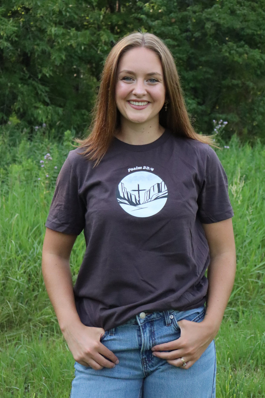 Psalm 23:4 Christian Shirt | Bold Valley Bible Verse Tee, Unisex Fit