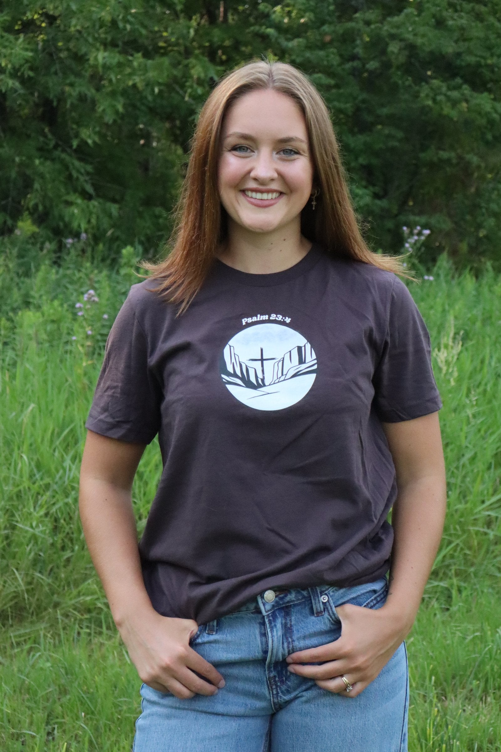 Psalm 23:4 Christian Shirt | Bold Valley Bible Verse Tee, Unisex Fit