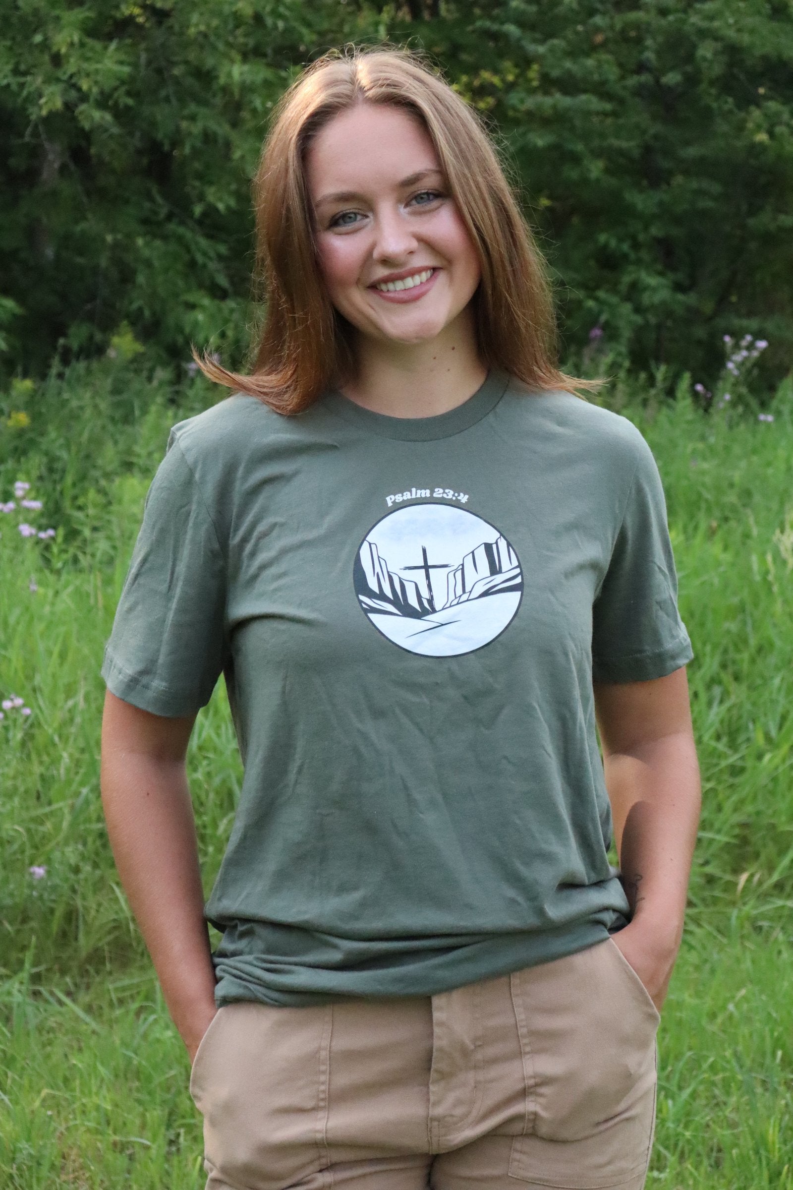 Psalm 23:4 Christian Shirt | Bold Valley Bible Verse Tee, Unisex Fit