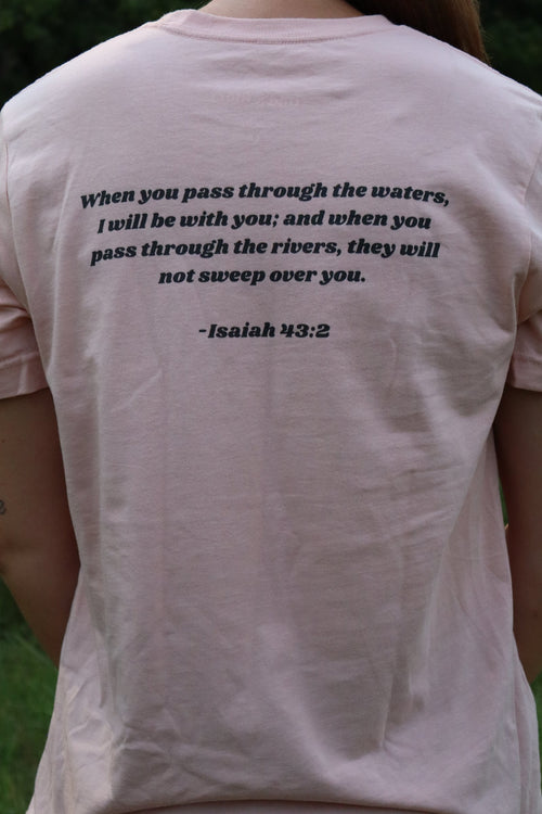 Isaiah 43:2 Christian Shirt for Women | Mountain Lake Bible Verse Tee