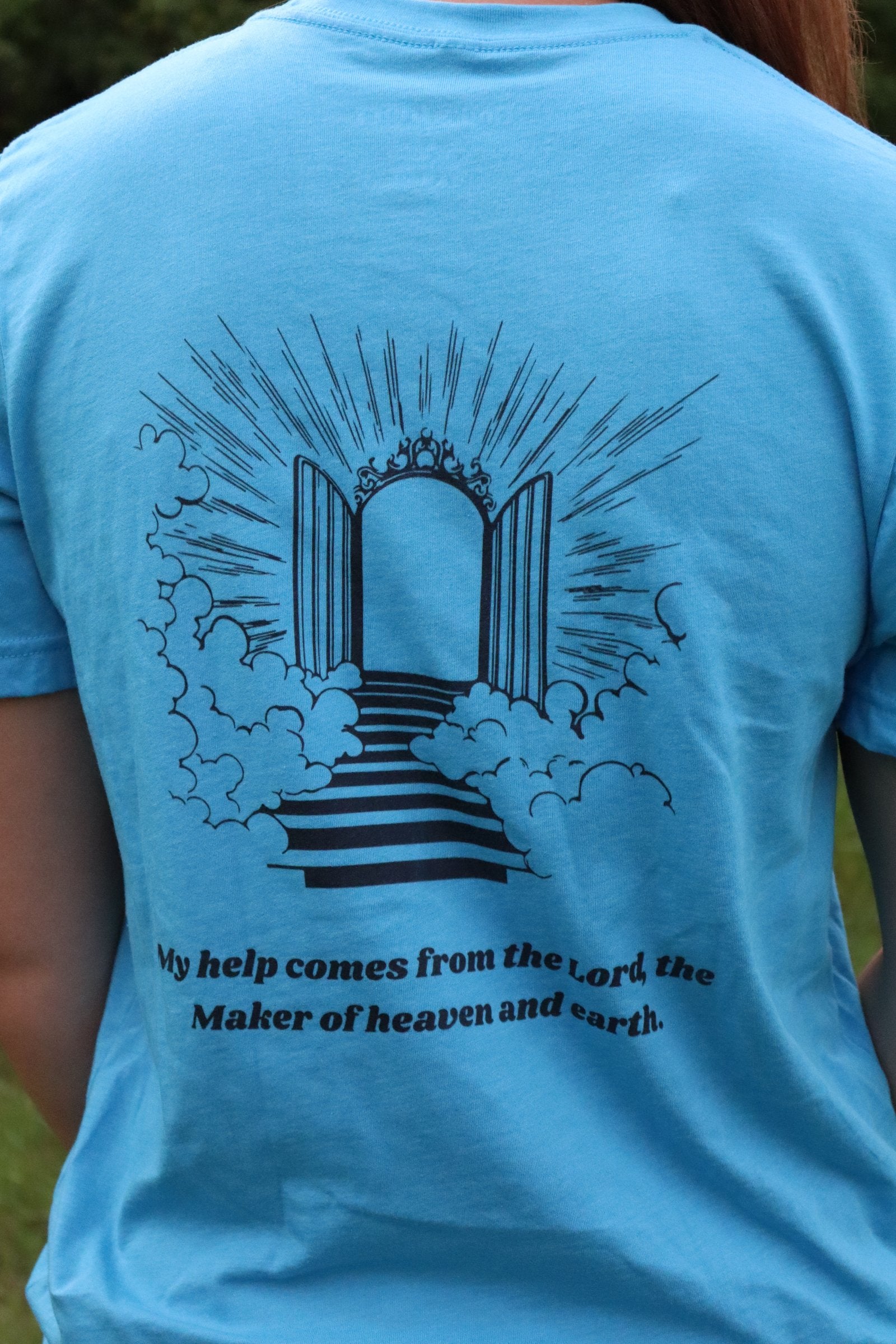 Psalm 121 Christian Shirt | Lift My Eyes to the Mountains Bible Verse Tee