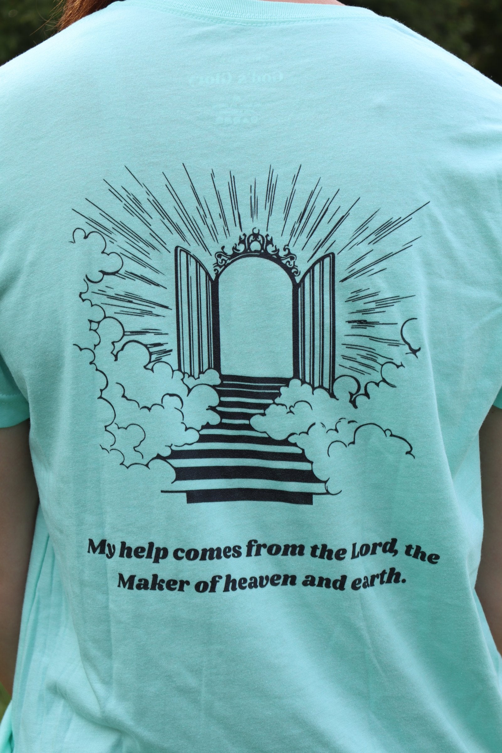 Psalm 121 Christian Shirt | Lift My Eyes to the Mountains Bible Verse Tee