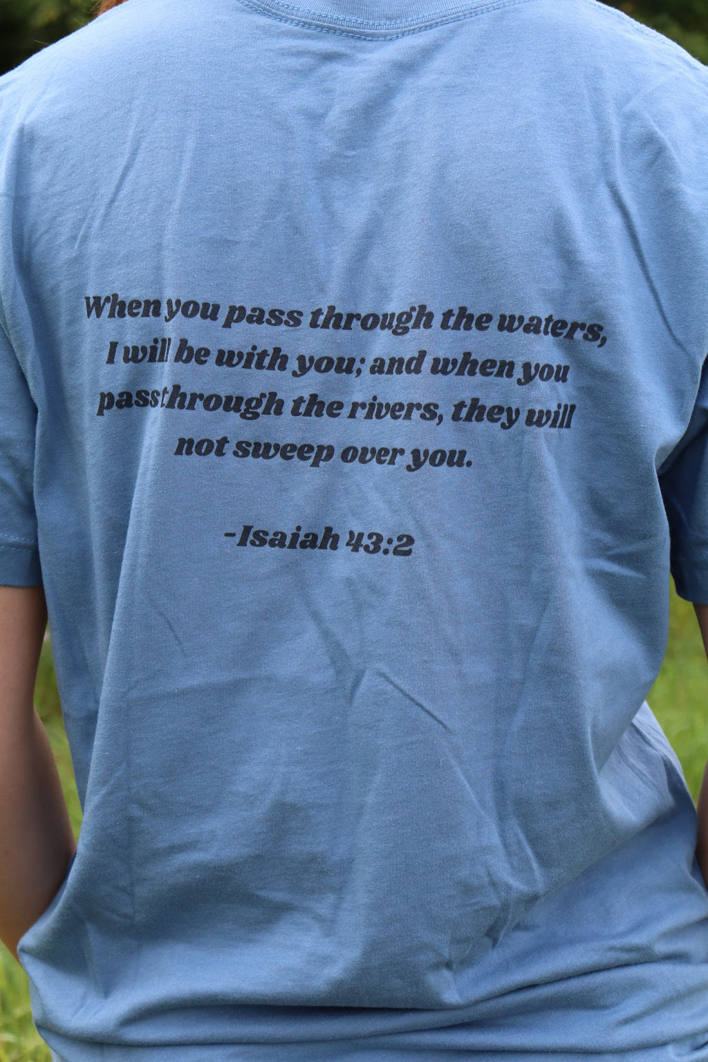 Isaiah 43:2 Christian Shirt for Women | Mountain Lake Bible Verse Tee