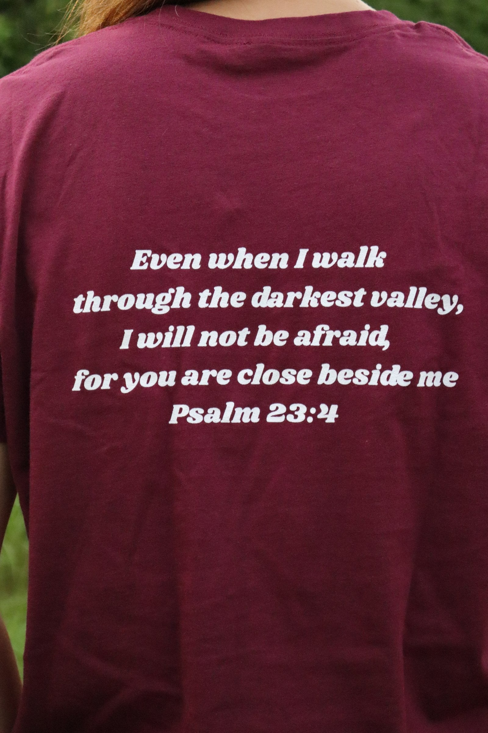 Psalm 23:4 Christian Shirt | Bold Valley Bible Verse Tee, Unisex Fit