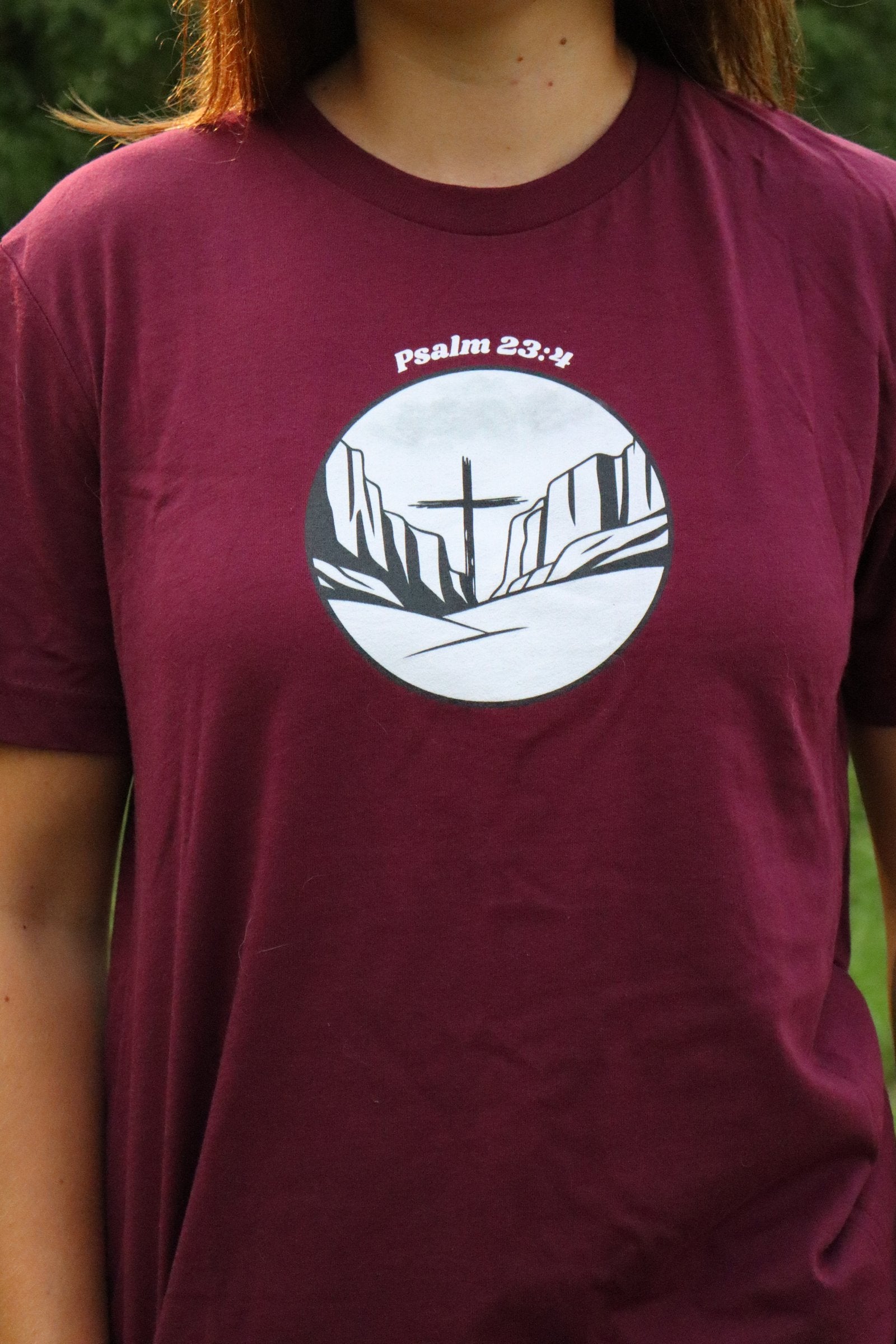 Psalm 23:4 Christian Shirt | Bold Valley Bible Verse Tee, Unisex Fit