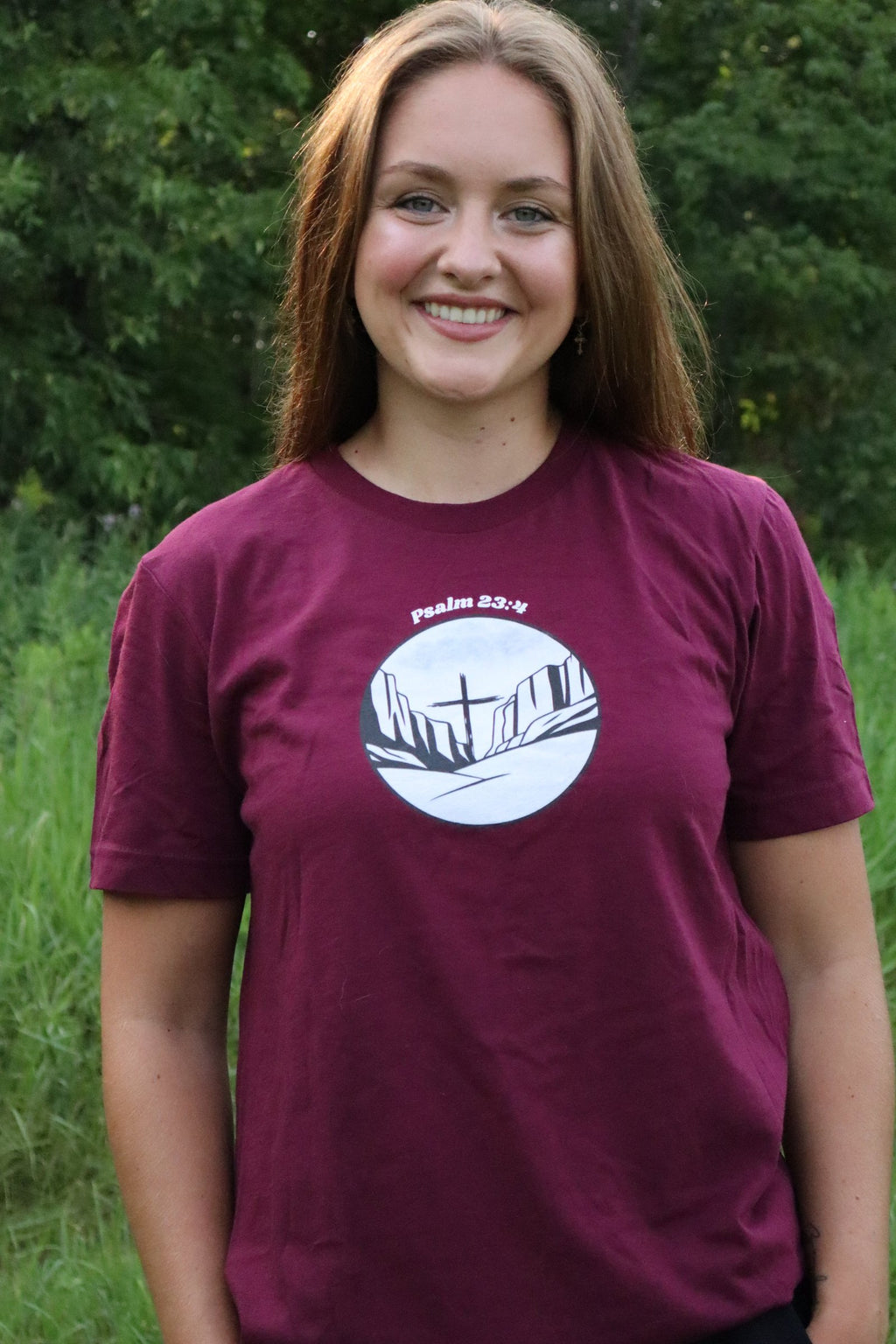 Psalm 23:4 Christian Shirt | Bold Valley Bible Verse Tee, Unisex Fit